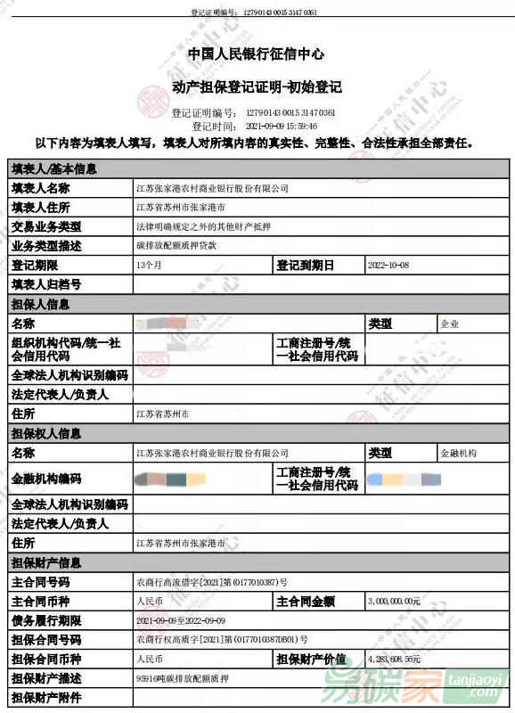 300萬元！張家港發(fā)放蘇州首單“碳權(quán)貸”